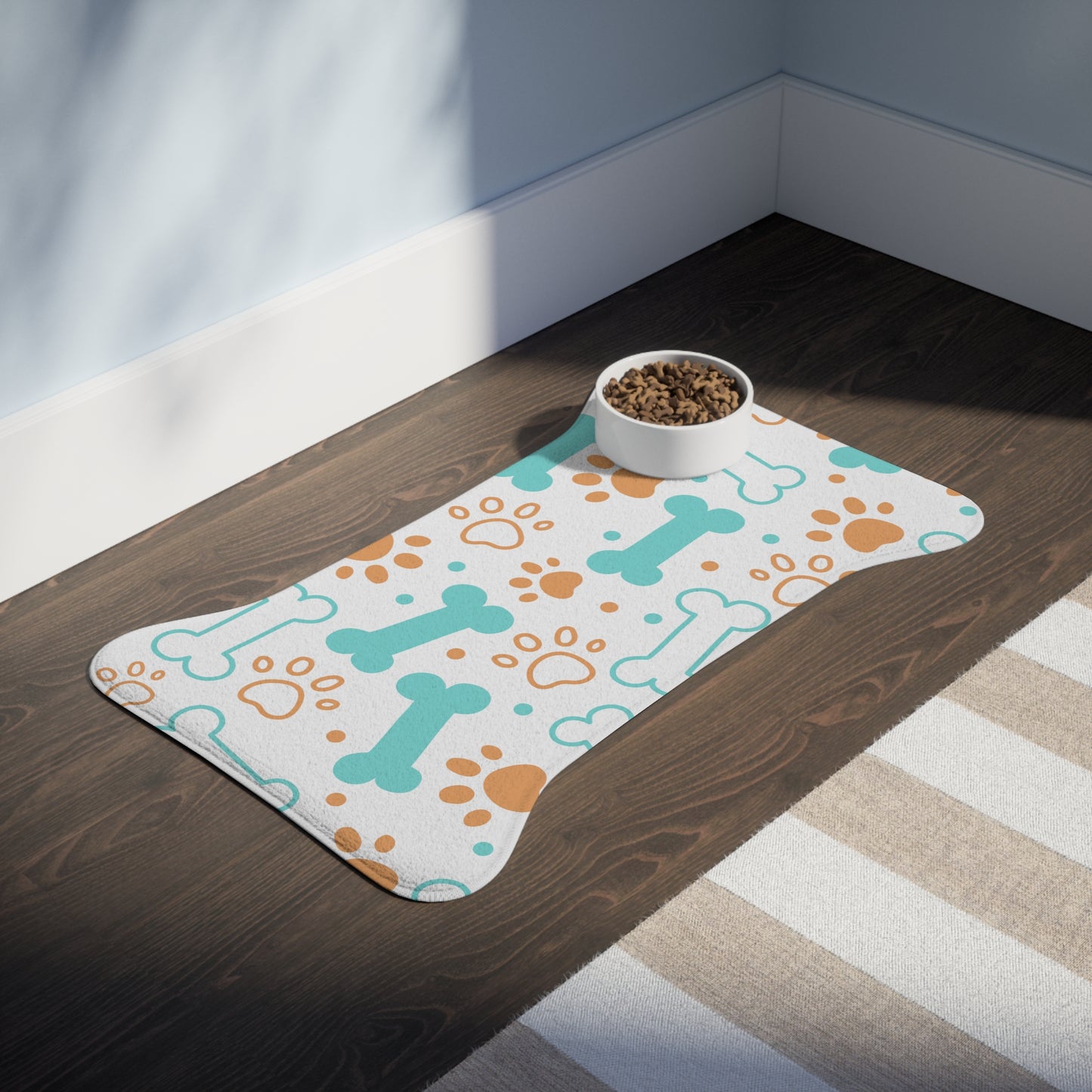 Pet Feeding Mats Paw Dog Bone Design | Accessories, Cat, Cats, dog, Dogs, Indoor, Pet, Pets, Sublimation