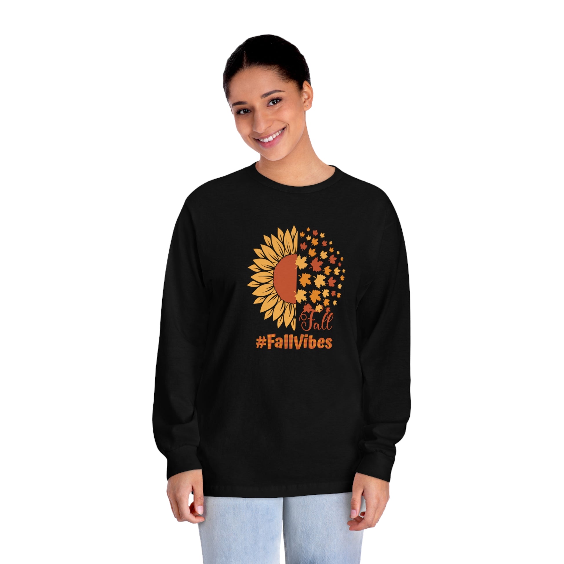 Fall Vibes Long Sleeve Unisex Classic Long Sleeve T-Shirt | Cotton, DTG, Long Sleeves, Men's Clothing, Unisex, Women's Clothing