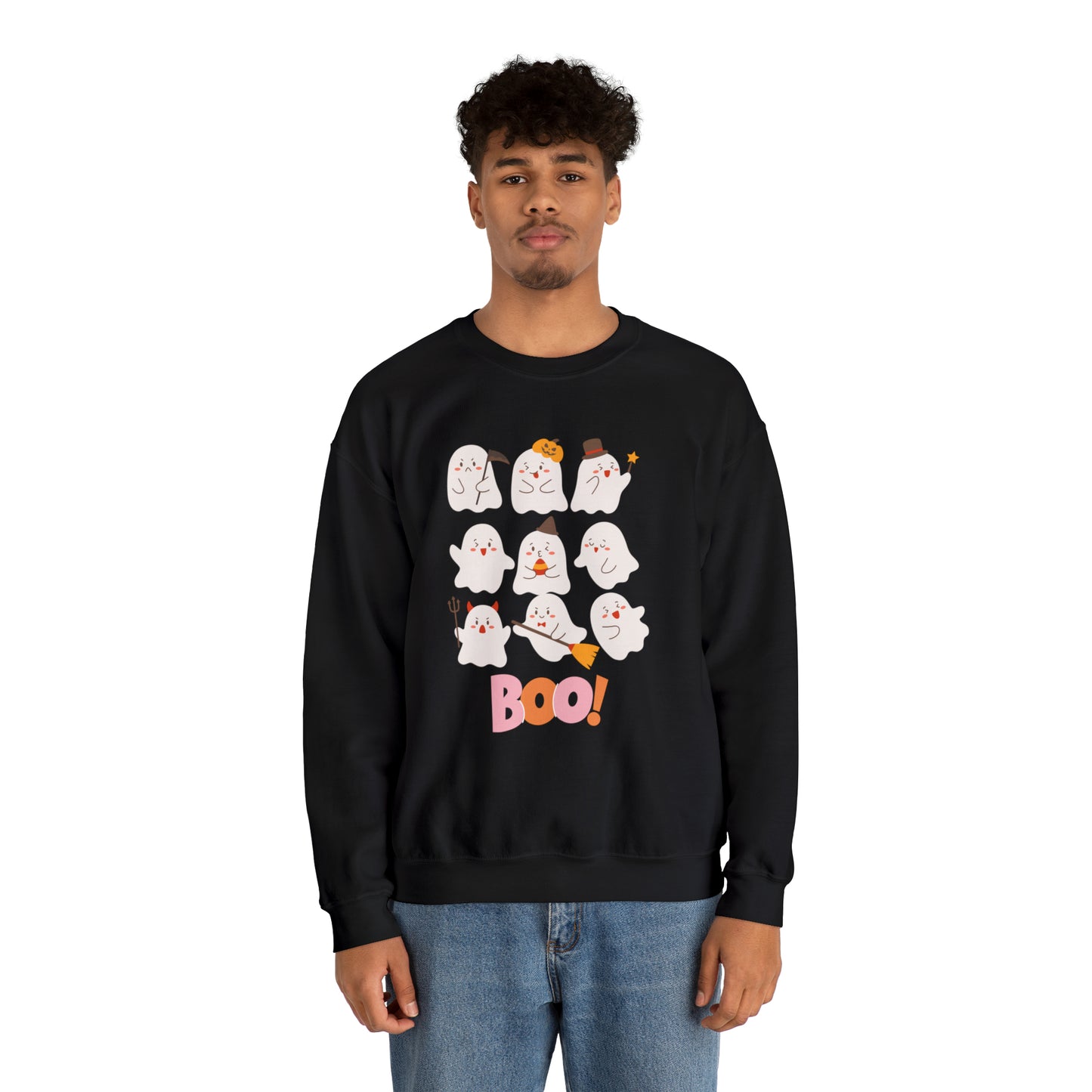 Boo! Unisex Crewneck Sweatshirt | Crew neck, DTG, Men's Clothing, Regular fit, Sweatshirts, Unisex, Valentine's Day Picks, Women's Clothing