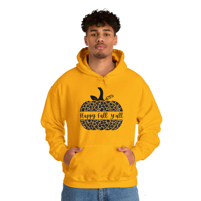 Happy Fall Y'all Hooded Unisex Hooded Sweatshirt | DTG, Hoodies, Men's Clothing, Regular fit, Unisex, Women's Clothing