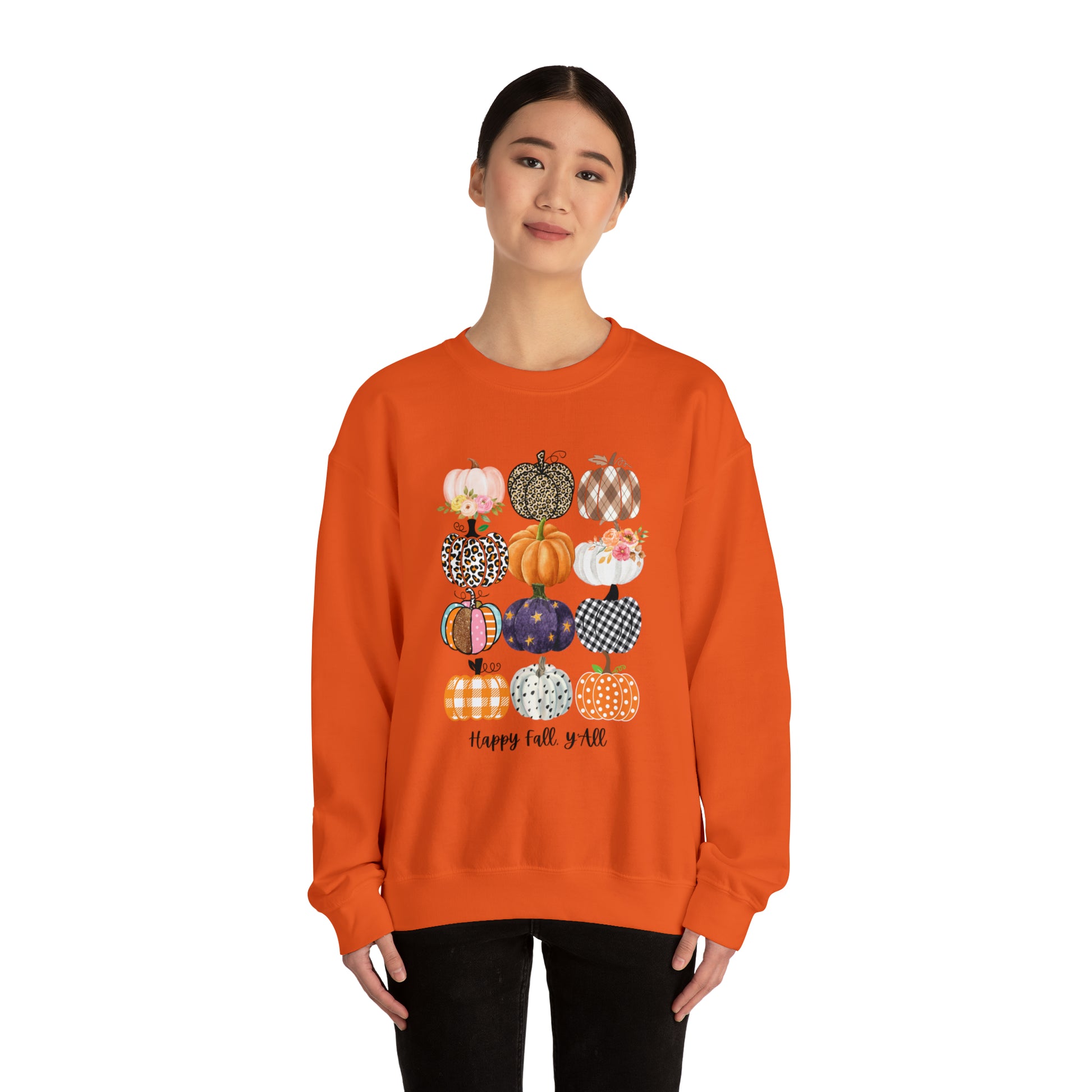 Happy Fall Y'all Pumpkins Unisex Crewneck Sweatshirt | Crew neck, DTG, Men's Clothing, Regular fit, Sweatshirts, Unisex, Valentine's Day Picks, Women's Clothing