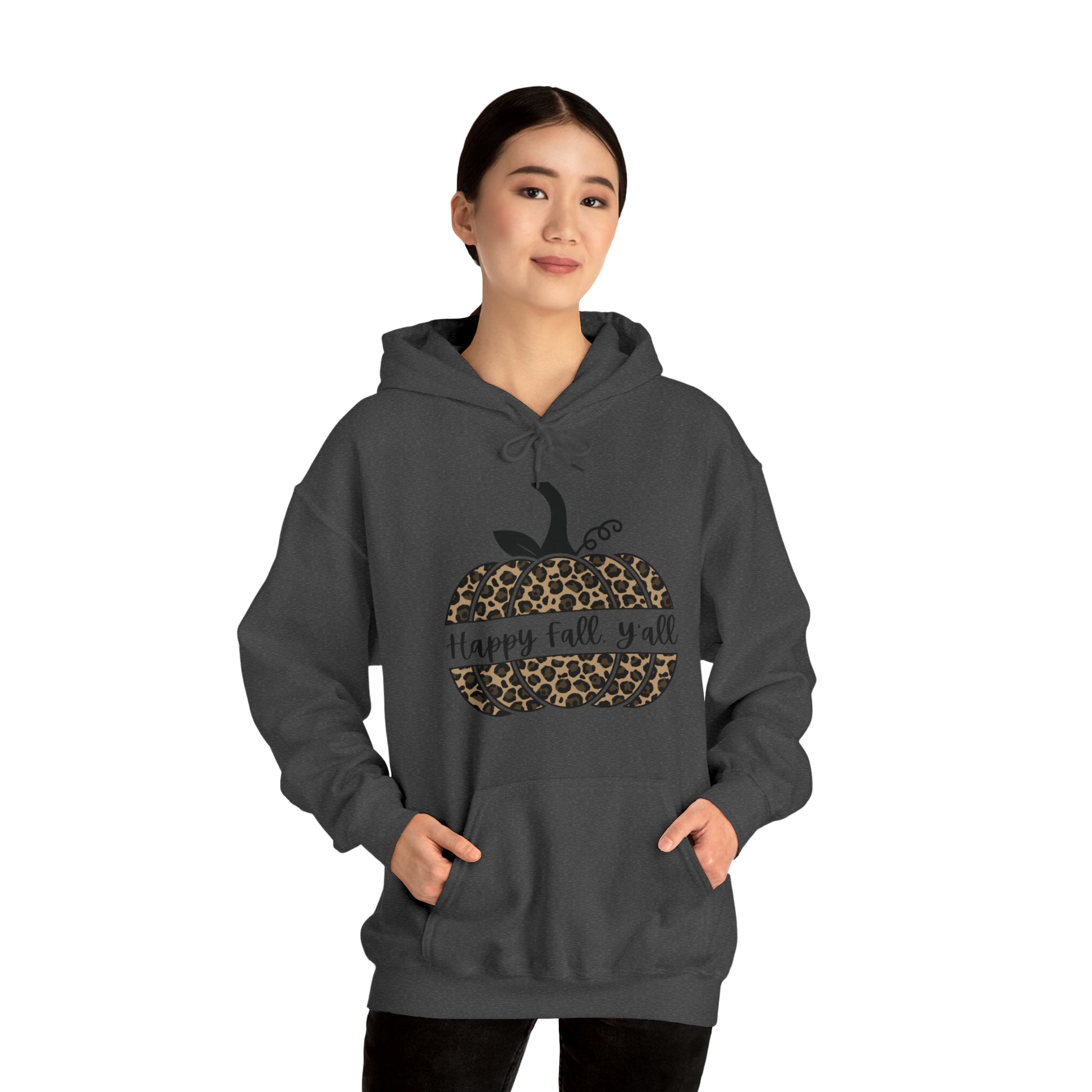 Happy Fall Y'all Hooded Unisex Hooded Sweatshirt | DTG, Hoodies, Men's Clothing, Regular fit, Unisex, Women's Clothing