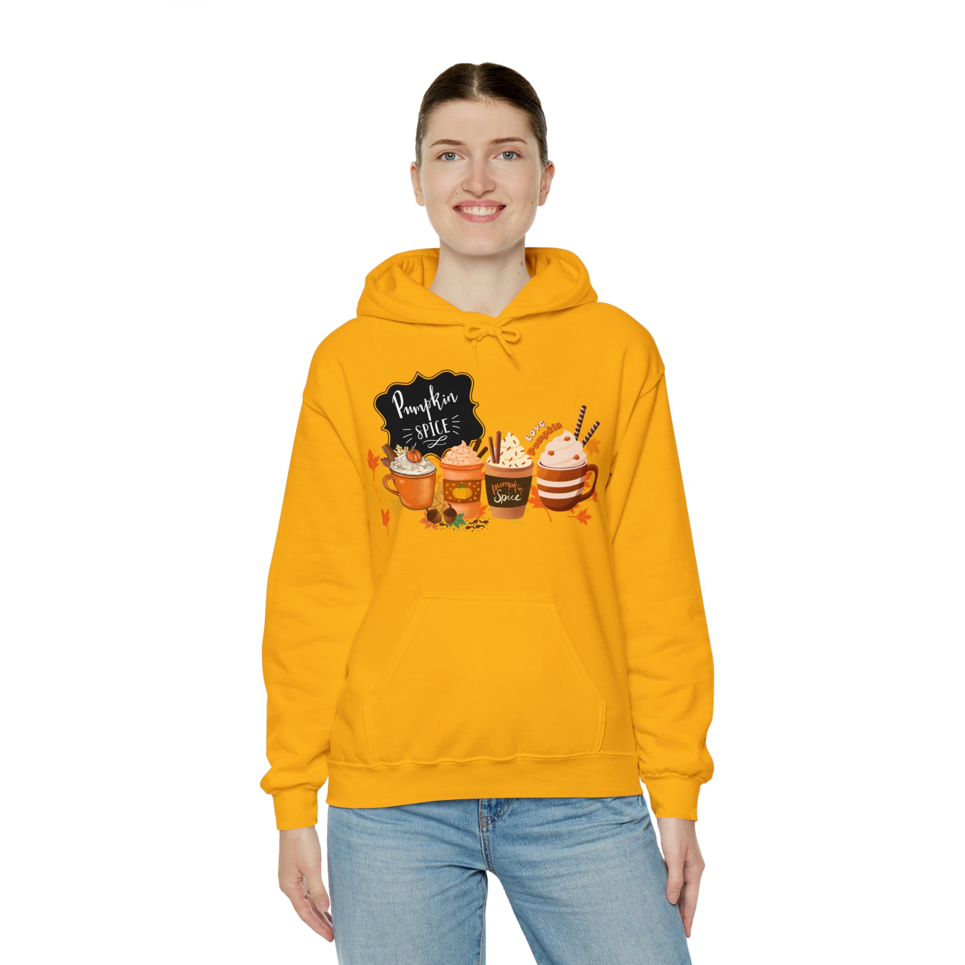 Pumpkin Spice Hooded Unisex Hooded Sweatshirt | DTG, Hoodies, Men's Clothing, Regular fit, Unisex, Women's Clothing