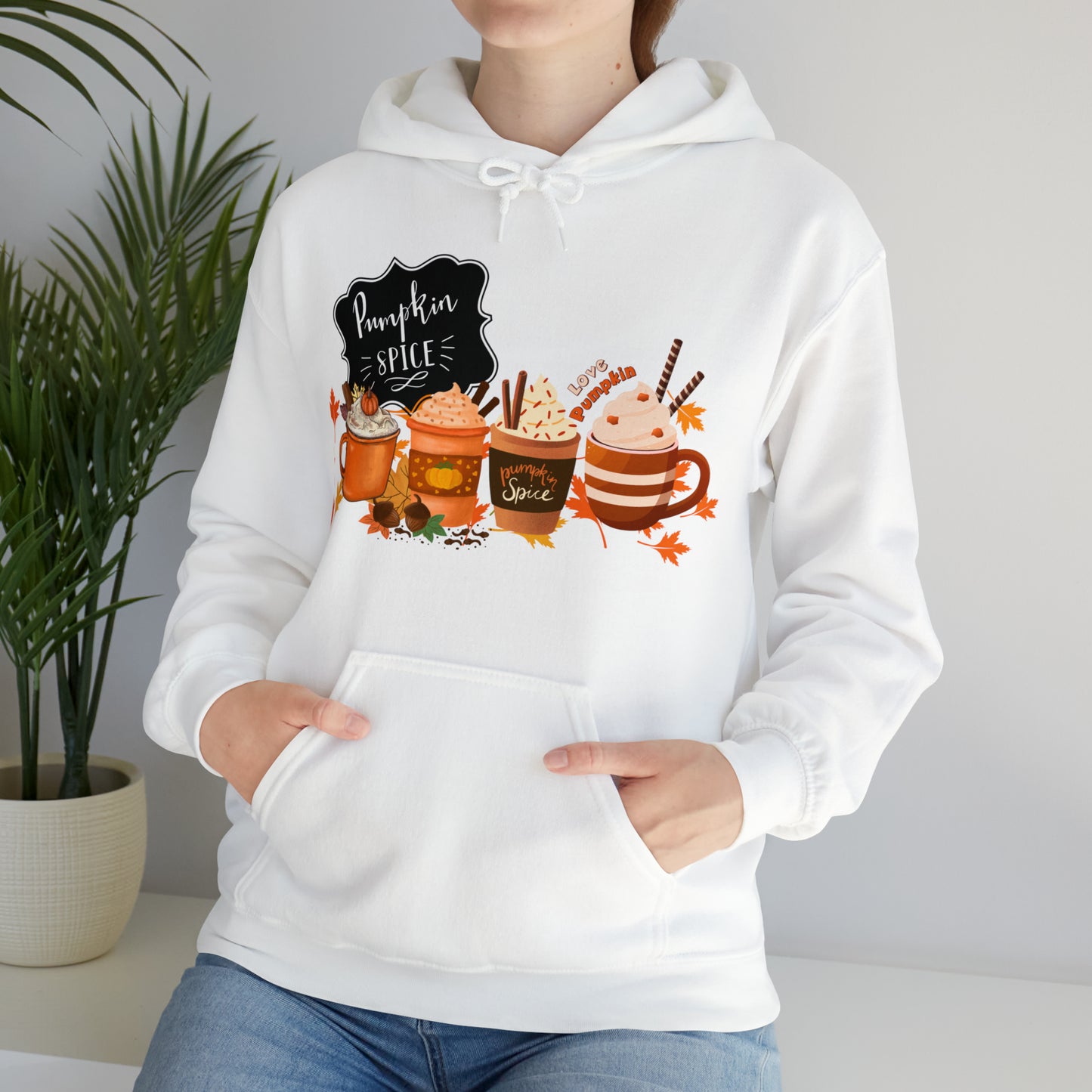 Pumpkin Spice Hooded Unisex Hooded Sweatshirt | DTG, Hoodies, Men's Clothing, Regular fit, Unisex, Women's Clothing