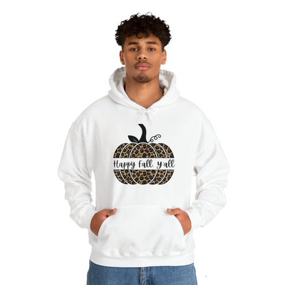 Happy Fall Y'all Hooded Unisex Hooded Sweatshirt | DTG, Hoodies, Men's Clothing, Regular fit, Unisex, Women's Clothing