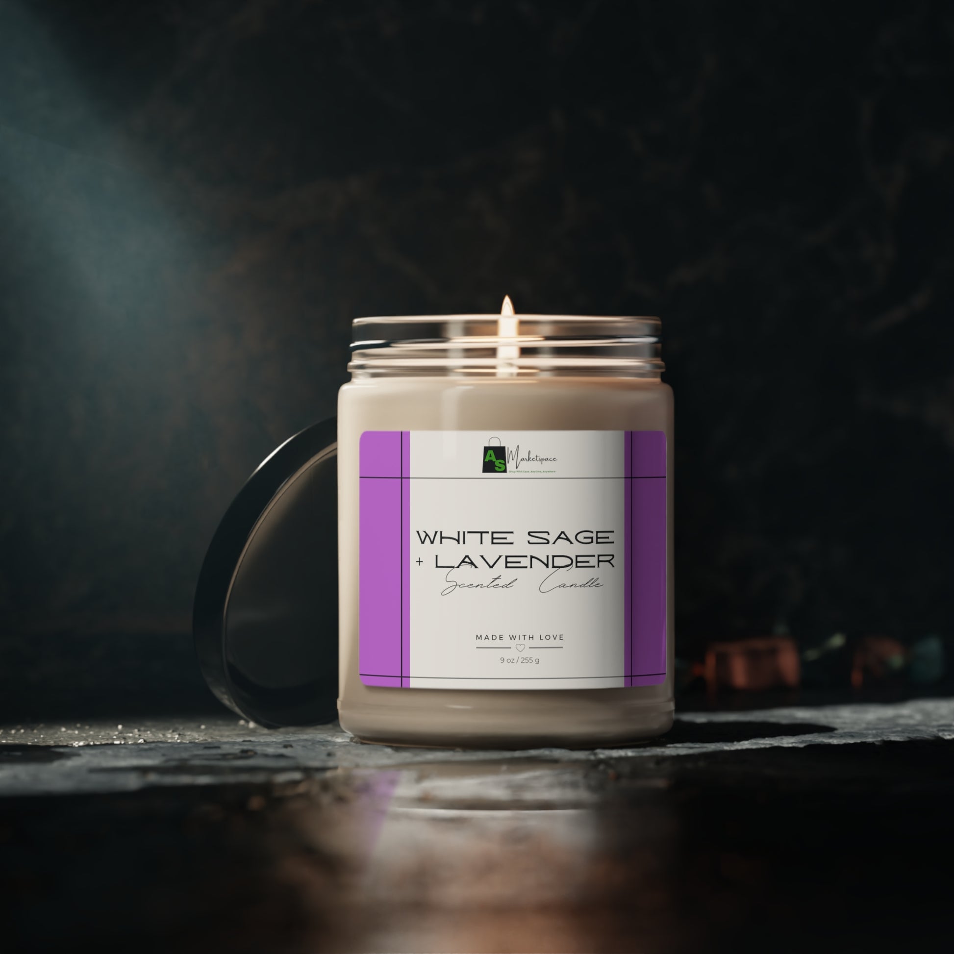 Scented Soy Candle, 9oz | Apple Harvest | Cinnamon Vanilla | Clean Cotton | Sea Salt + Orchid | White Sage + Lavender | Assembled in the USA, Assembled in USA, Bio, Decor, Eco-friendly, Holiday Picks, Home & Living, Home Decor, Made in the USA, Made in US