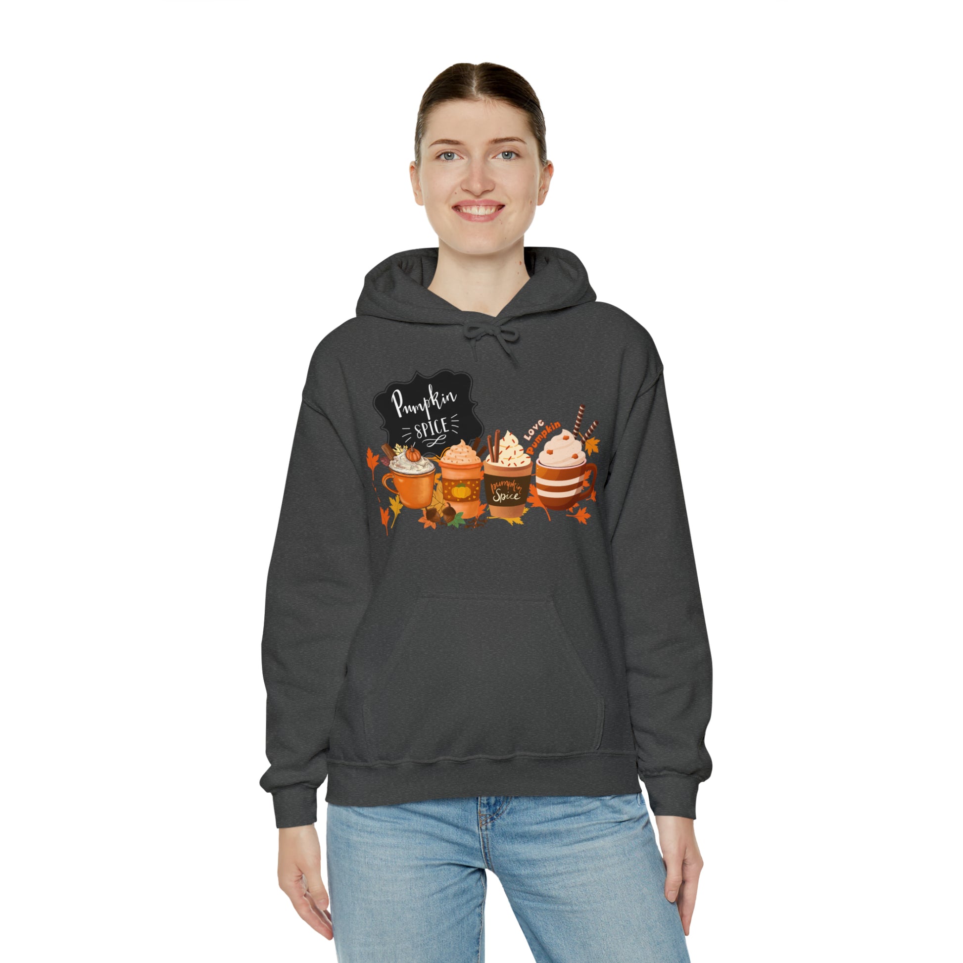 Pumpkin Spice Hooded Unisex Hooded Sweatshirt | DTG, Hoodies, Men's Clothing, Regular fit, Unisex, Women's Clothing