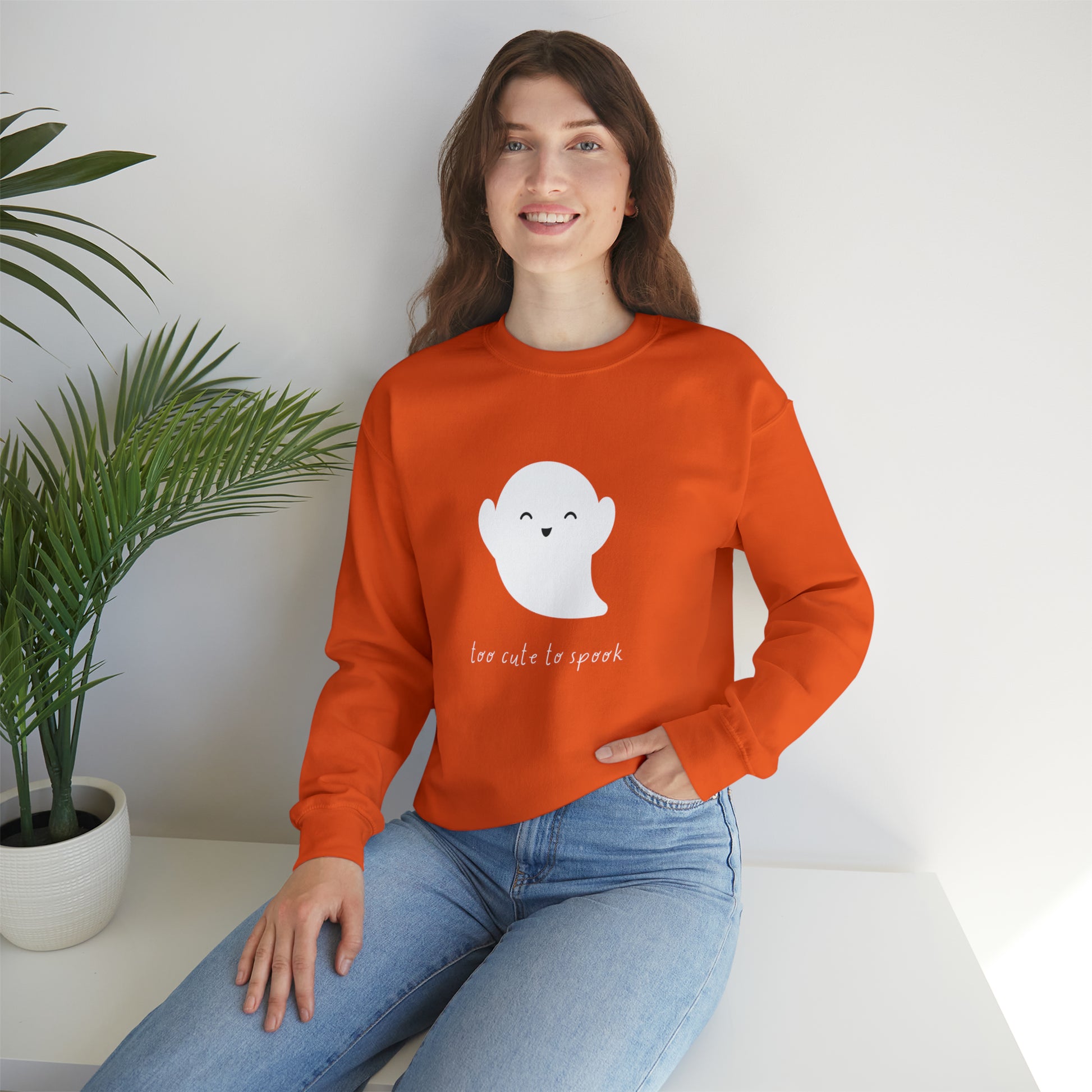 Too Cute To Spook Unisex Crewneck Sweatshirt | Crew neck, DTG, Men's Clothing, Regular fit, Sweatshirts, Unisex, Valentine's Day Picks, Women's Clothing