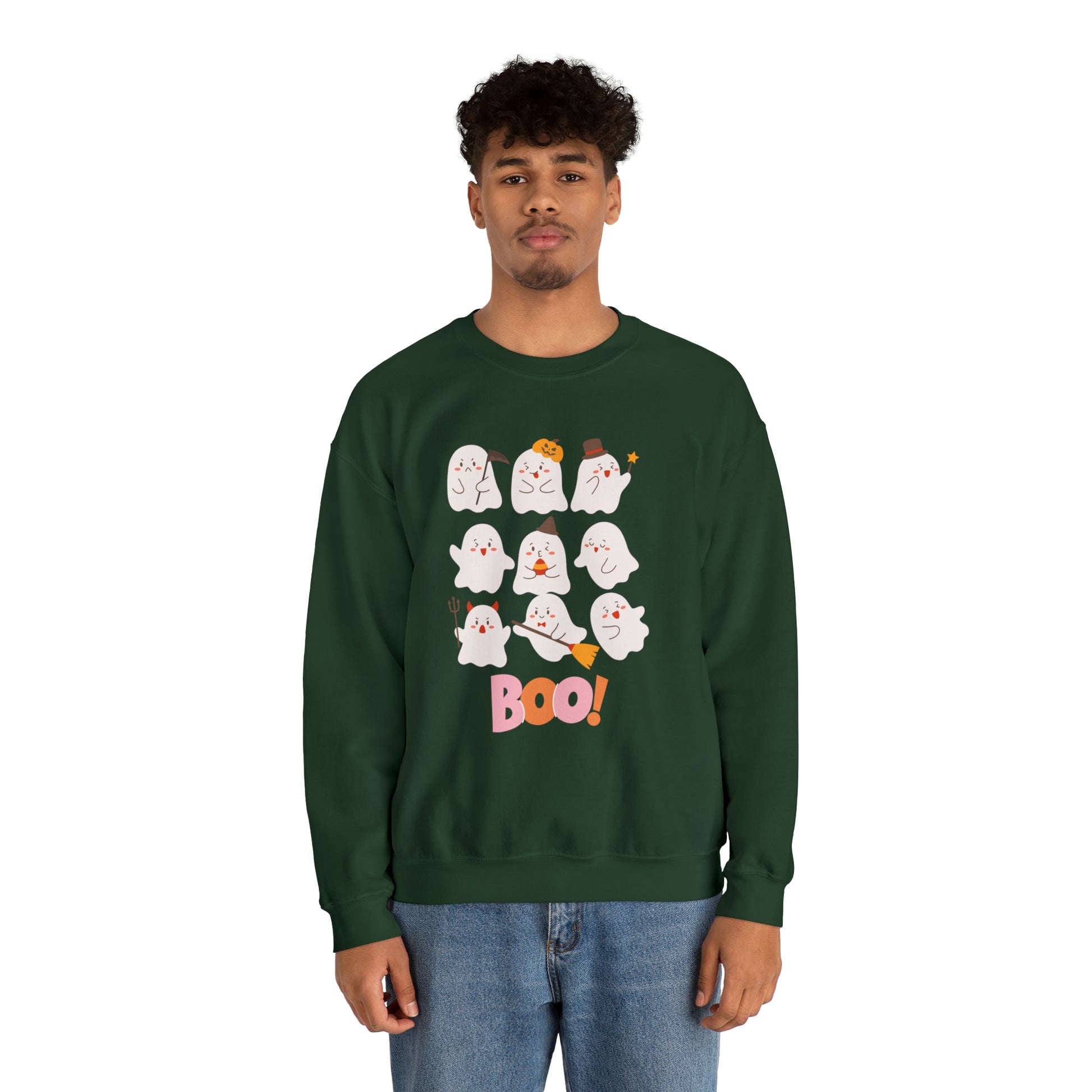 Boo! Unisex Crewneck Sweatshirt | Crew neck, DTG, Men's Clothing, Regular fit, Sweatshirts, Unisex, Valentine's Day Picks, Women's Clothing