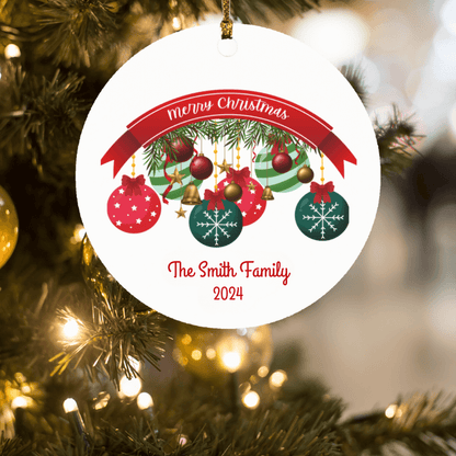 Personalized Christmas Balls Family Ornament