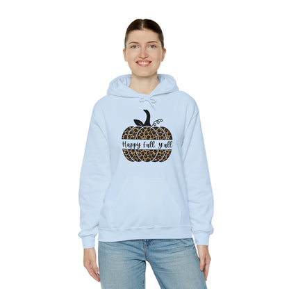 Happy Fall Y'all Hooded Unisex Hooded Sweatshirt | DTG, Hoodies, Men's Clothing, Regular fit, Unisex, Women's Clothing