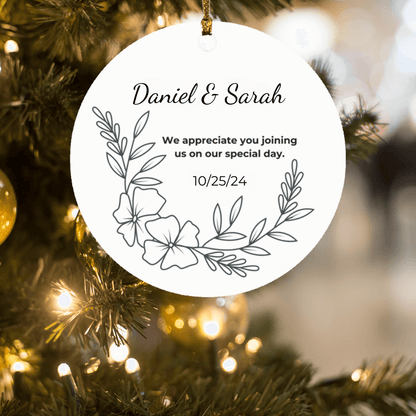 Personalized Couple Thank You Ornament