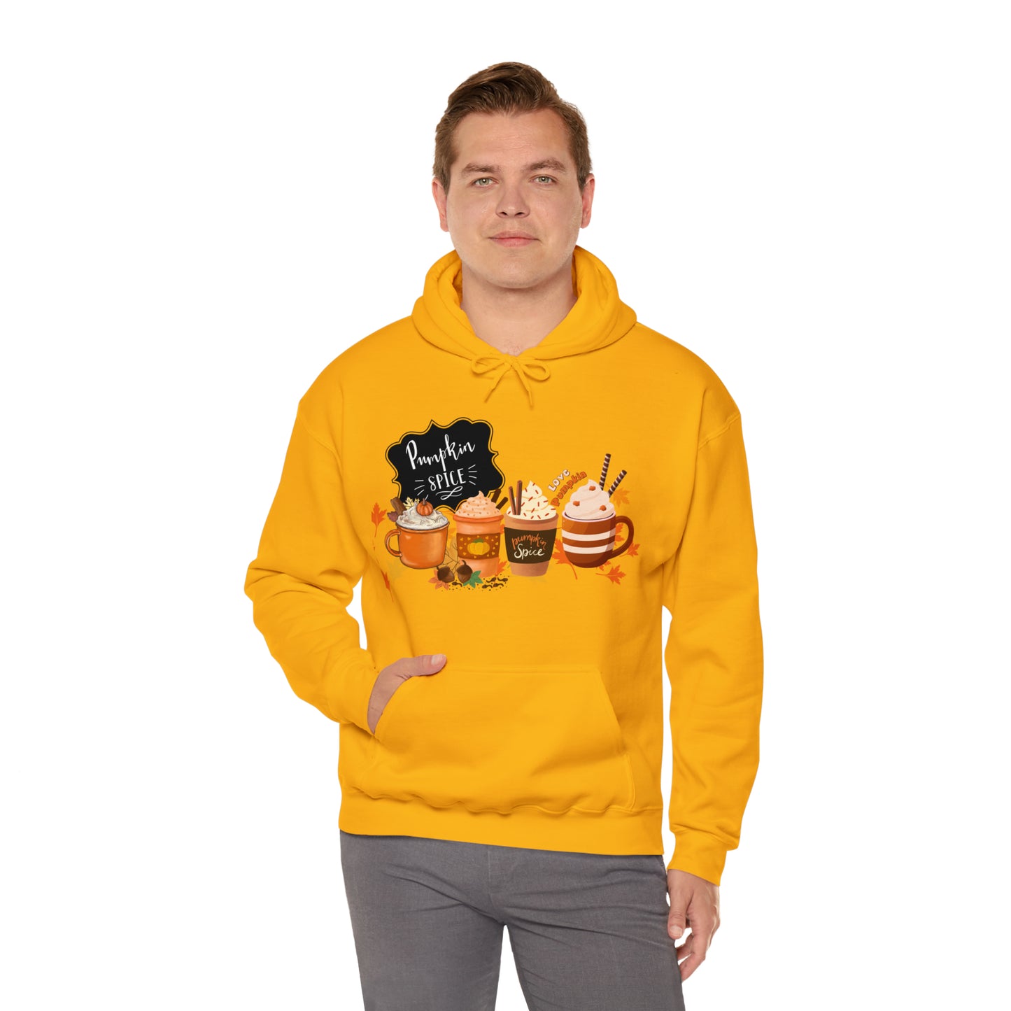 Pumpkin Spice Hooded Unisex Hooded Sweatshirt | DTG, Hoodies, Men's Clothing, Regular fit, Unisex, Women's Clothing