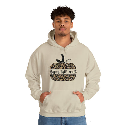 Happy Fall Y'all Hooded Unisex Hooded Sweatshirt | DTG, Hoodies, Men's Clothing, Regular fit, Unisex, Women's Clothing