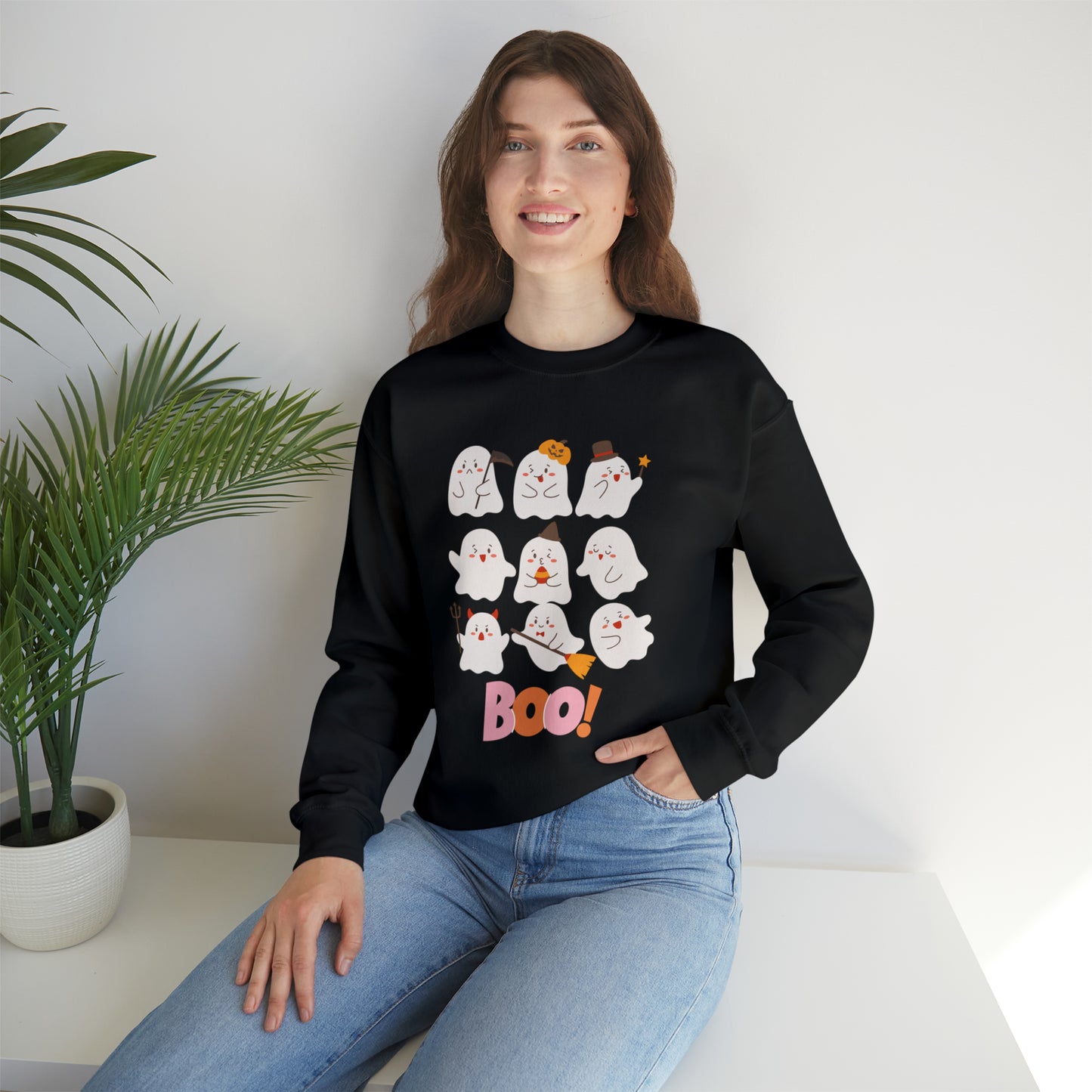 Boo! Unisex Crewneck Sweatshirt | Crew neck, DTG, Men's Clothing, Regular fit, Sweatshirts, Unisex, Valentine's Day Picks, Women's Clothing