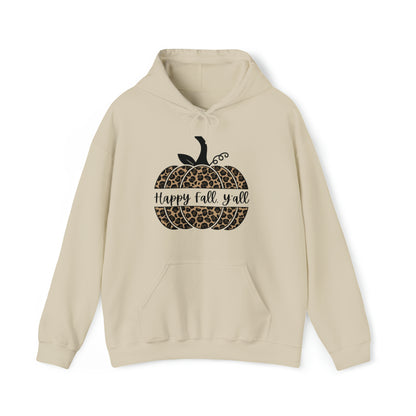 Happy Fall Y'all Hooded Unisex Hooded Sweatshirt | DTG, Hoodies, Men's Clothing, Regular fit, Unisex, Women's Clothing