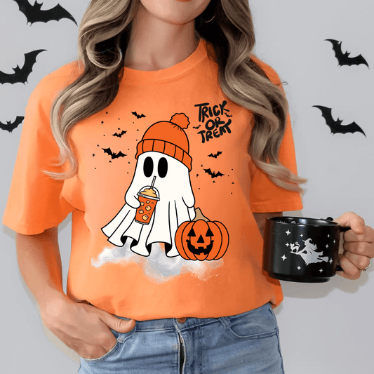 Trick Or Treat Ghost Apparel | T-Shirts & Sweatshirts