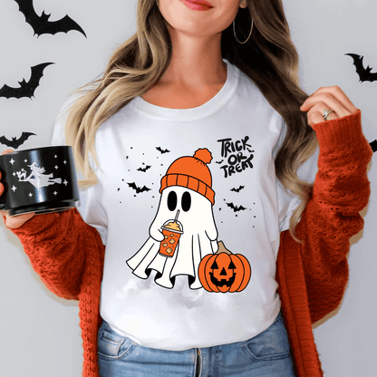 Trick Or Treat Ghost Apparel | T-Shirts & Sweatshirts