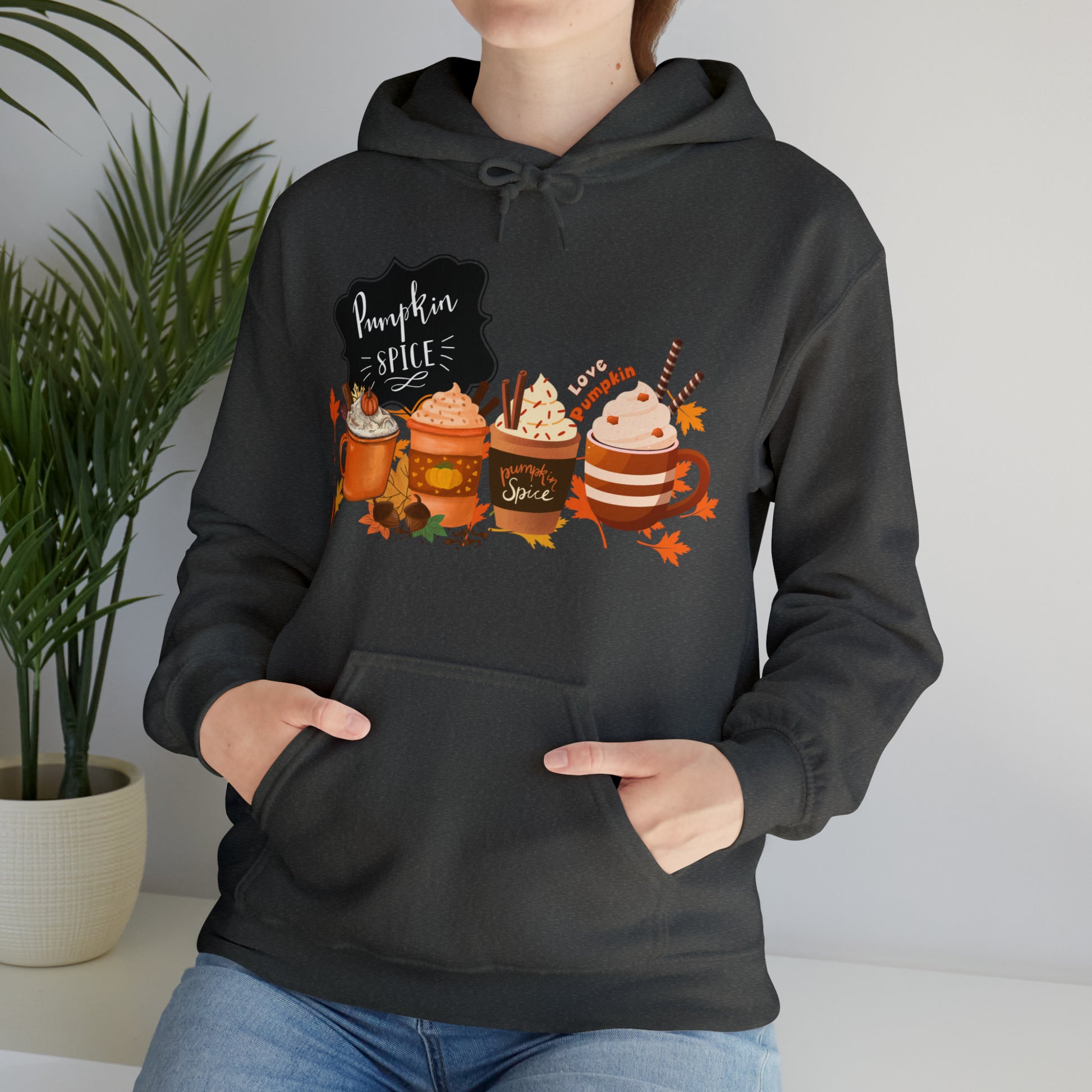 Pumpkin Spice Hooded Unisex Hooded Sweatshirt | DTG, Hoodies, Men's Clothing, Regular fit, Unisex, Women's Clothing