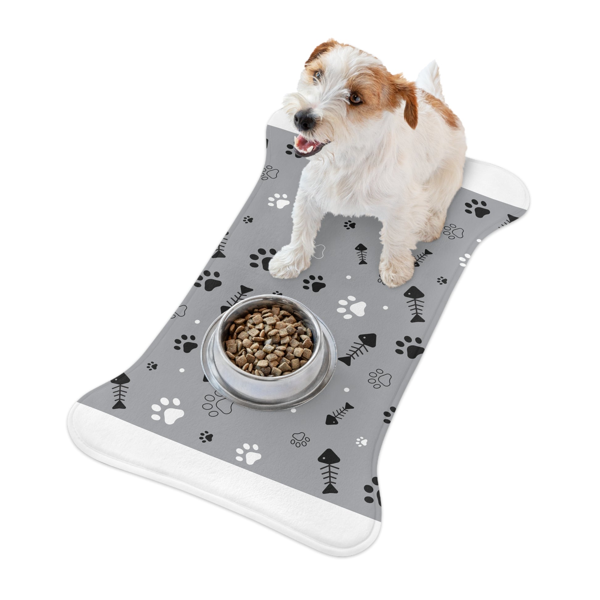 Pet Feeding Mats Paw Fish Bone Design | Accessories, Cat, Cats, dog, Dogs, Indoor, Pet, Pets, Sublimation