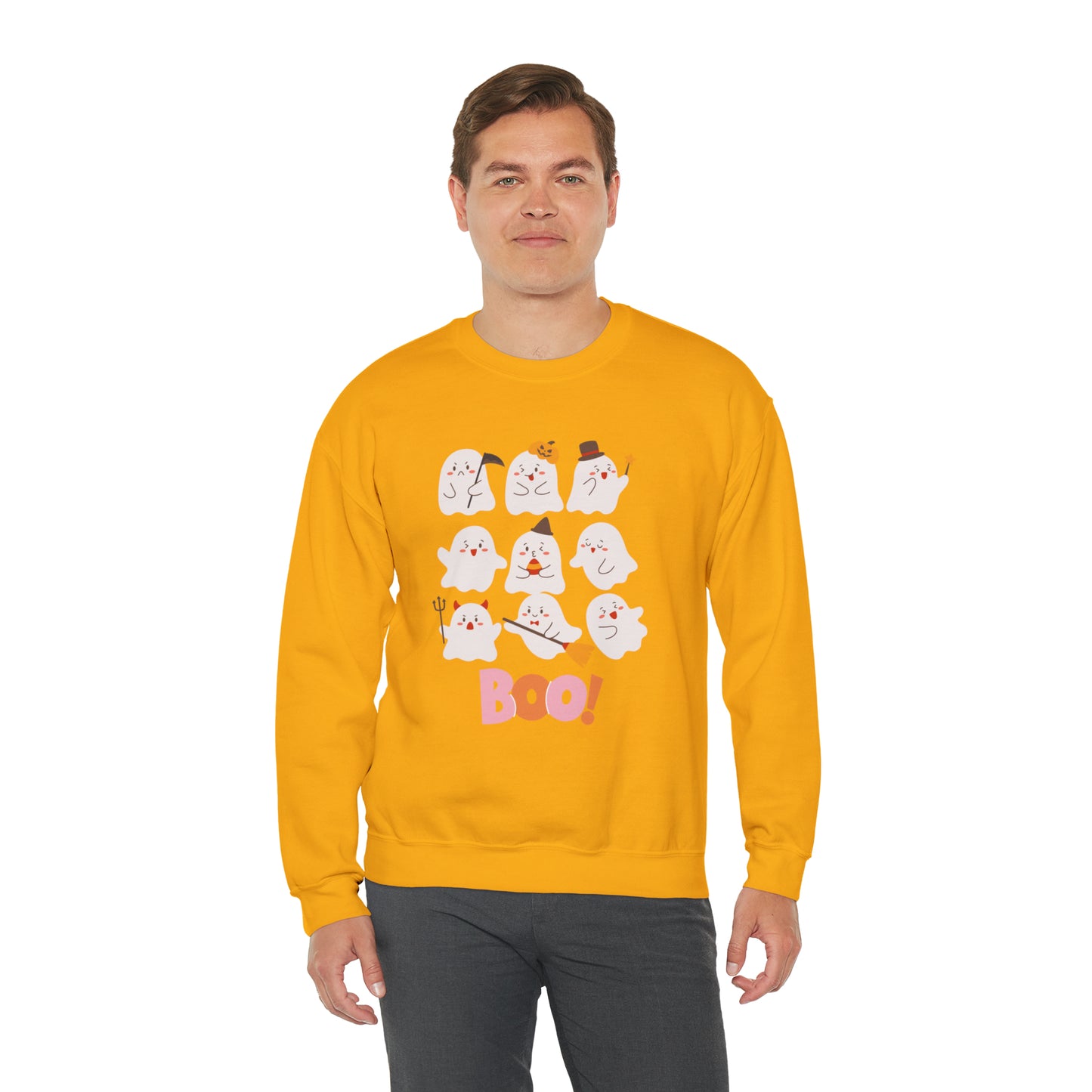 Boo! Unisex Crewneck Sweatshirt | Crew neck, DTG, Men's Clothing, Regular fit, Sweatshirts, Unisex, Valentine's Day Picks, Women's Clothing