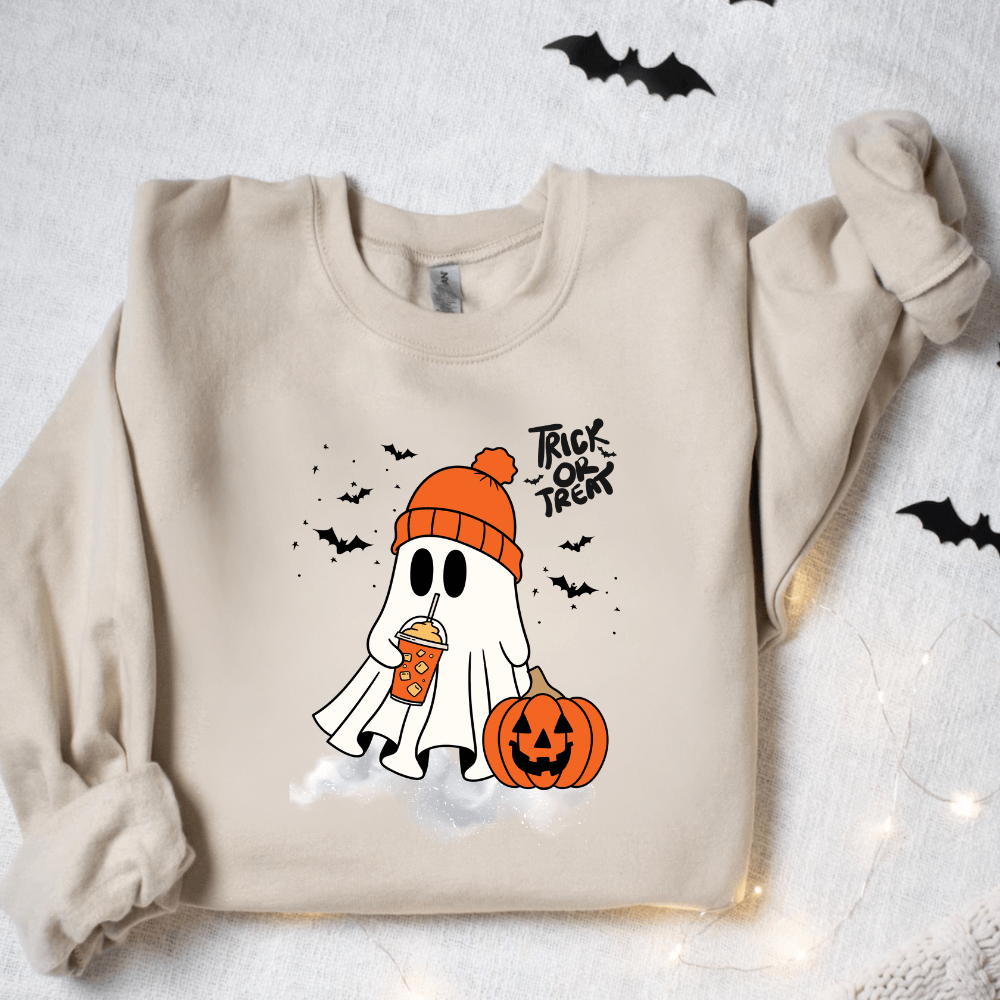 Trick Or Treat Ghost Apparel | T-Shirts & Sweatshirts