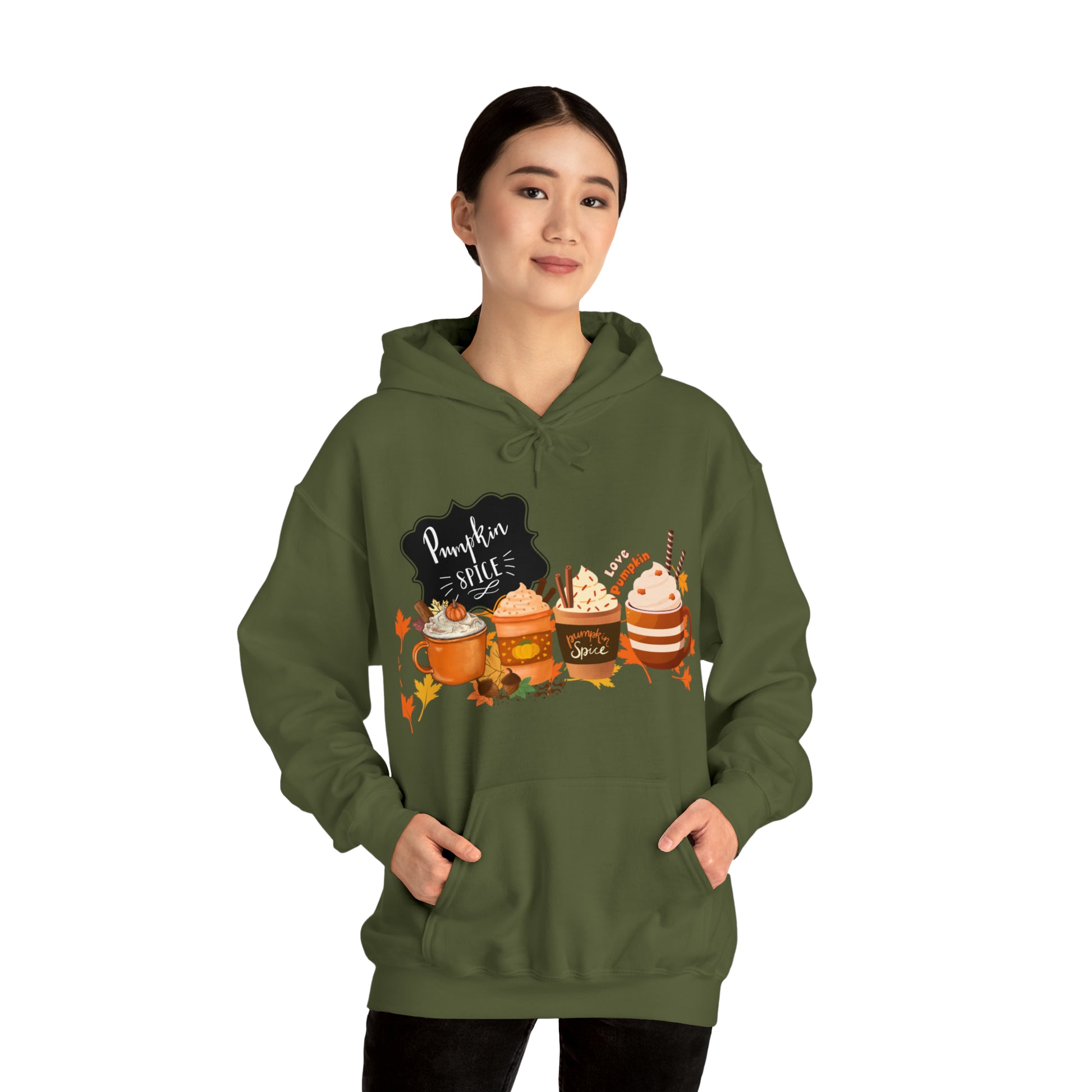 Pumpkin Spice Hooded Unisex Hooded Sweatshirt | DTG, Hoodies, Men's Clothing, Regular fit, Unisex, Women's Clothing