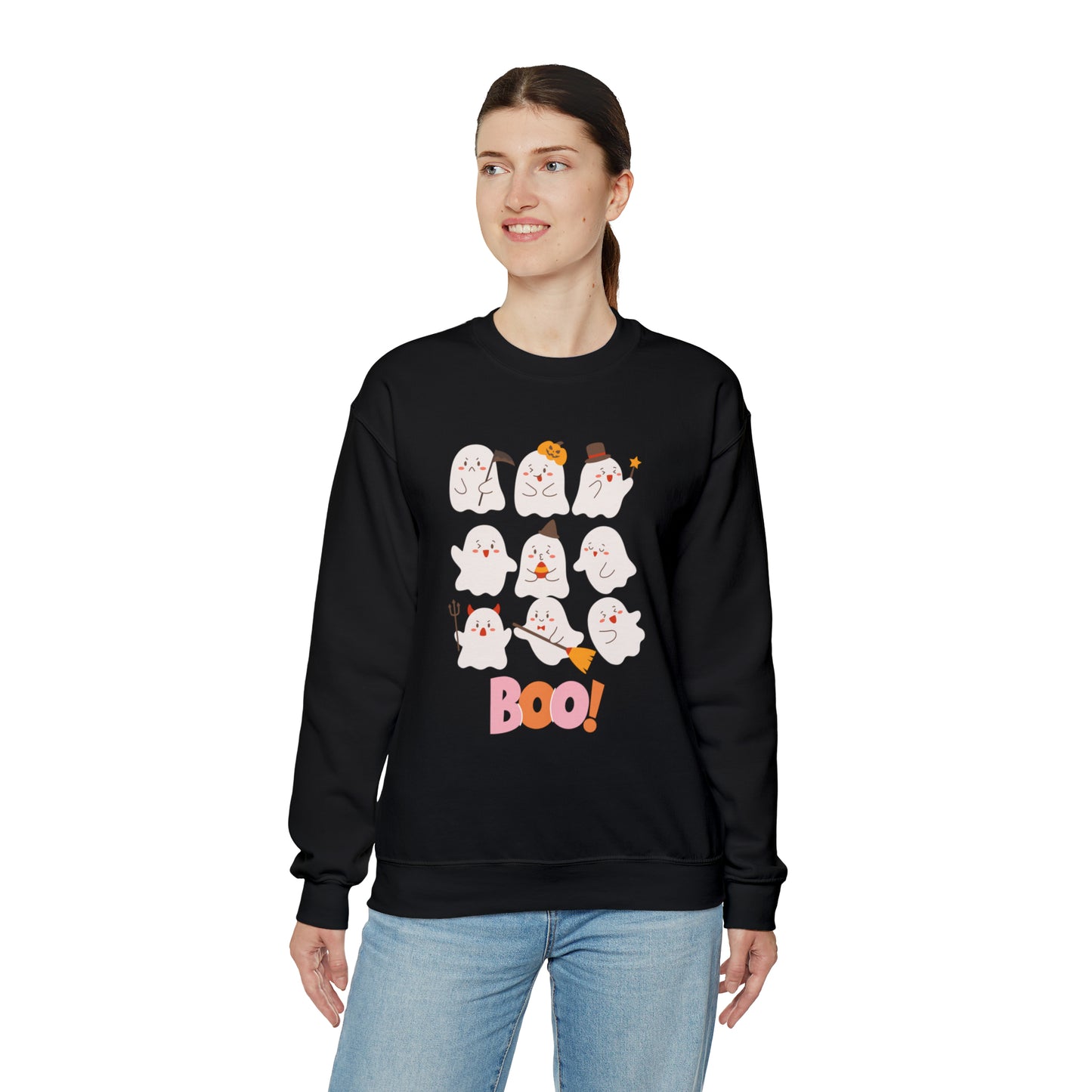 Boo! Unisex Crewneck Sweatshirt | Crew neck, DTG, Men's Clothing, Regular fit, Sweatshirts, Unisex, Valentine's Day Picks, Women's Clothing