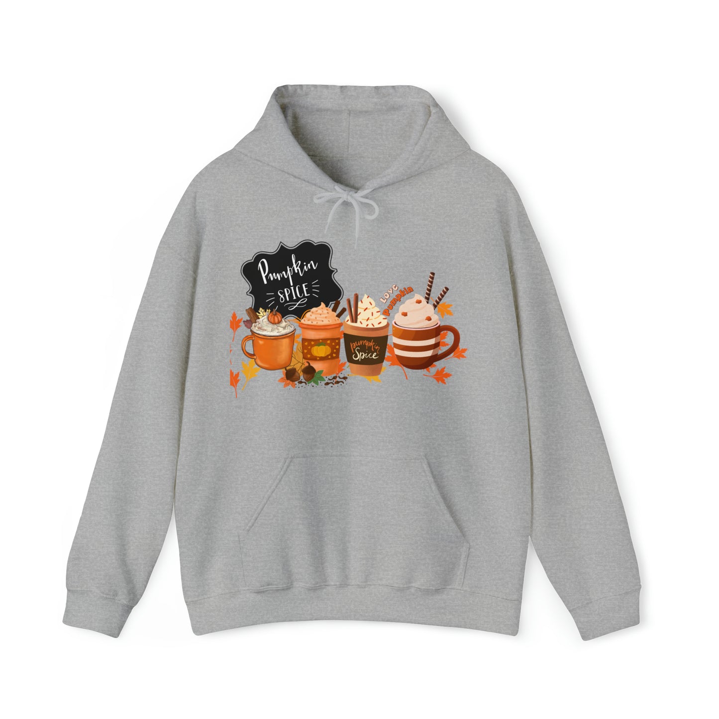 Pumpkin Spice Hooded Unisex Hooded Sweatshirt | DTG, Hoodies, Men's Clothing, Regular fit, Unisex, Women's Clothing