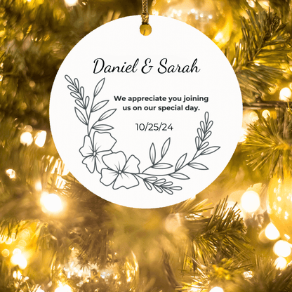 Personalized Couple Thank You Ornament