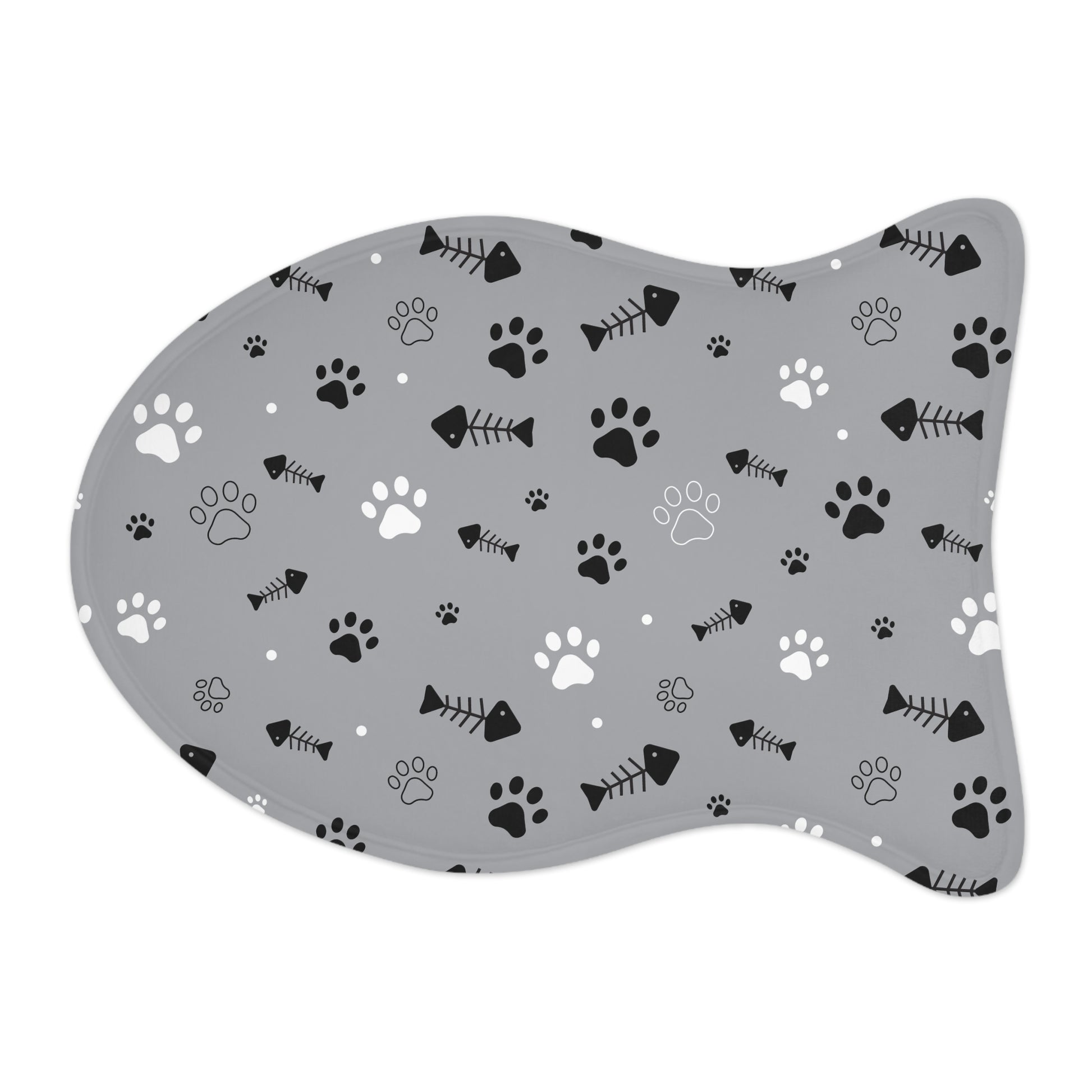 Pet Feeding Mats Paw Fish Bone Design | Accessories, Cat, Cats, dog, Dogs, Indoor, Pet, Pets, Sublimation