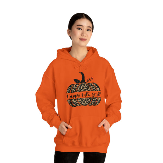 Happy Fall Y'all Hooded Unisex Hooded Sweatshirt | DTG, Hoodies, Men's Clothing, Regular fit, Unisex, Women's Clothing