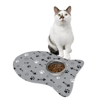 Pet Feeding Mats Paw Fish Bone Design | Accessories, Cat, Cats, dog, Dogs, Indoor, Pet, Pets, Sublimation