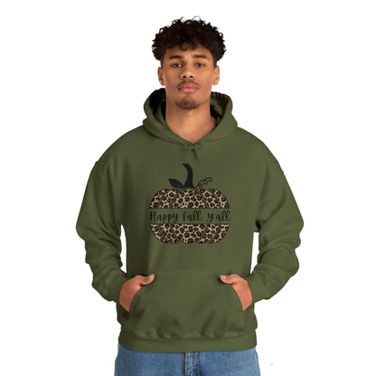 Happy Fall Y'all Hooded Unisex Hooded Sweatshirt | DTG, Hoodies, Men's Clothing, Regular fit, Unisex, Women's Clothing