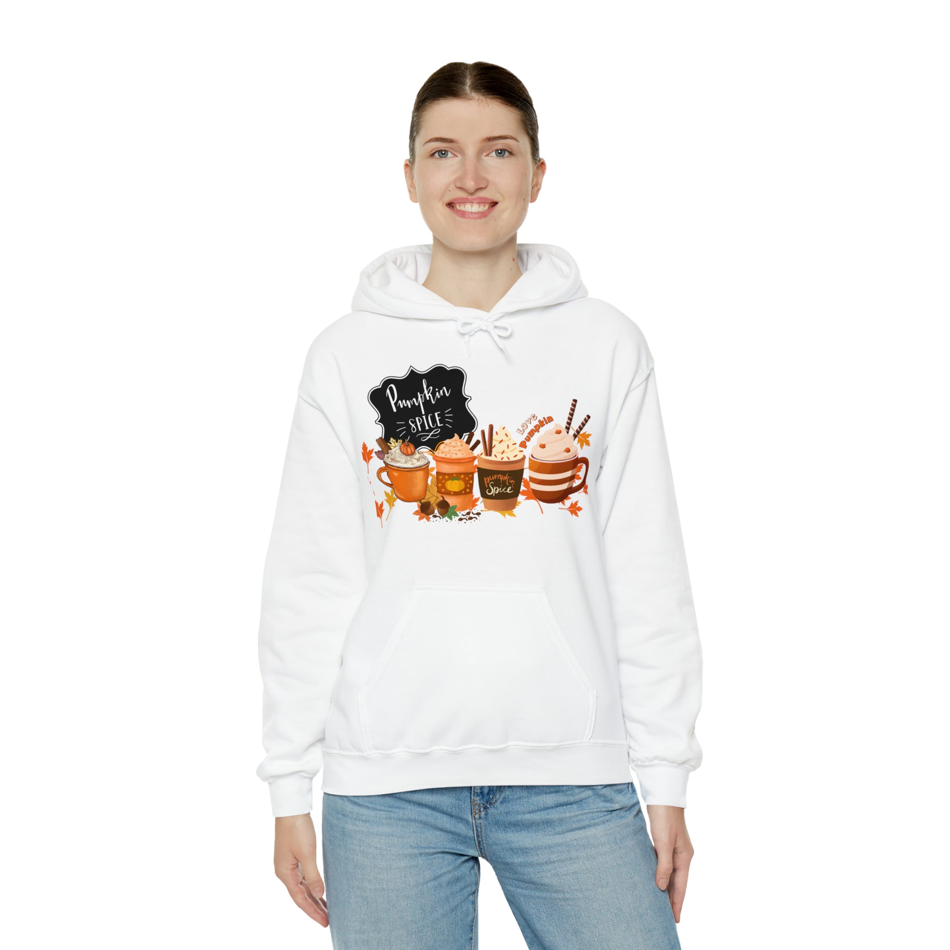 Pumpkin Spice Hooded Unisex Hooded Sweatshirt | DTG, Hoodies, Men's Clothing, Regular fit, Unisex, Women's Clothing