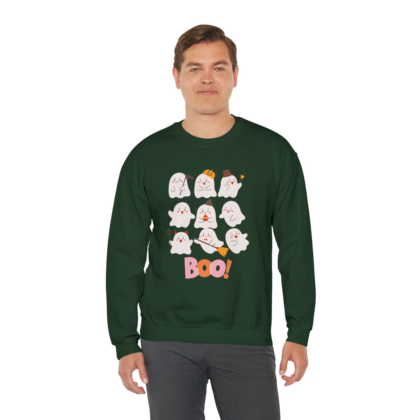 Boo! Unisex Crewneck Sweatshirt | Crew neck, DTG, Men's Clothing, Regular fit, Sweatshirts, Unisex, Valentine's Day Picks, Women's Clothing