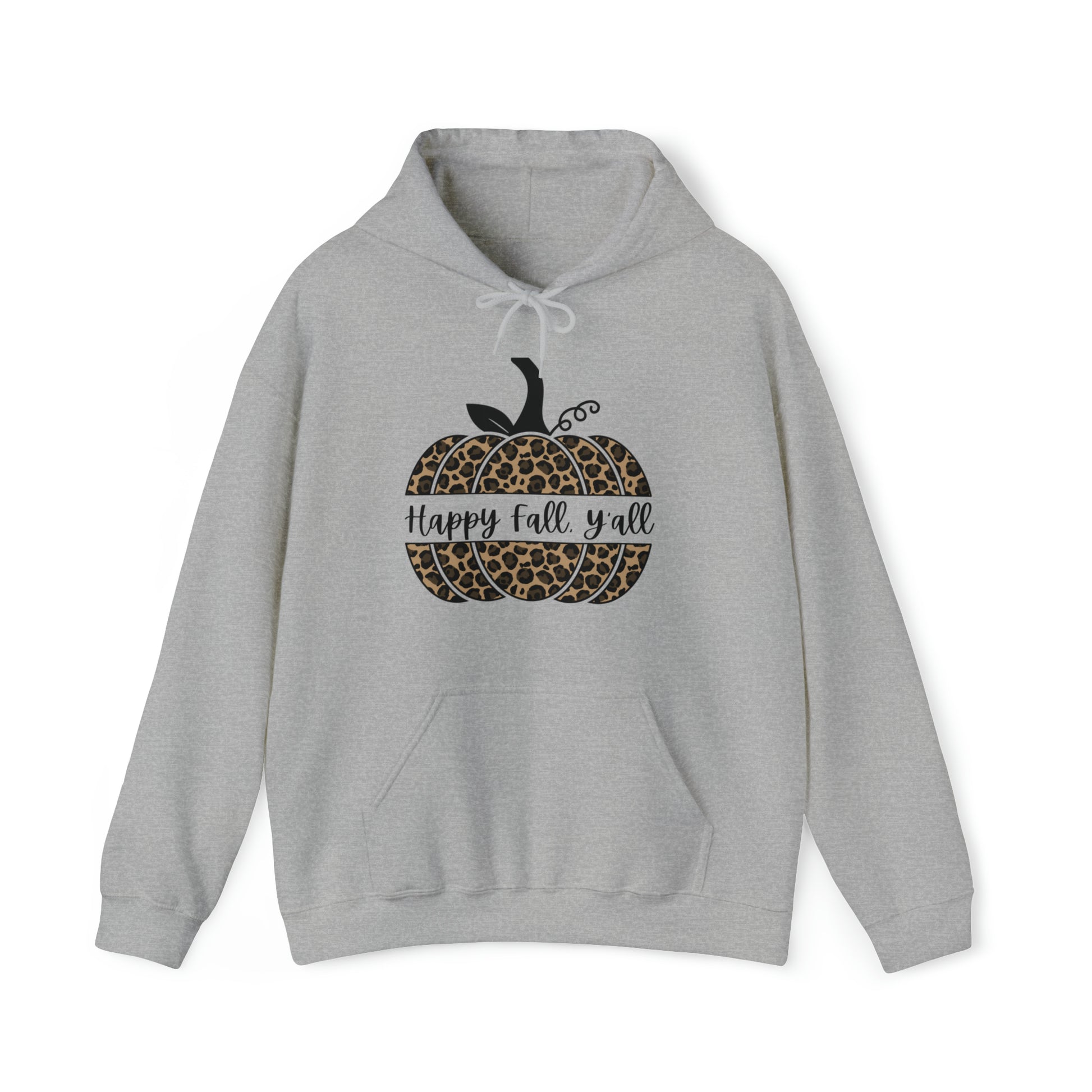 Happy Fall Y'all Hooded Unisex Hooded Sweatshirt | DTG, Hoodies, Men's Clothing, Regular fit, Unisex, Women's Clothing