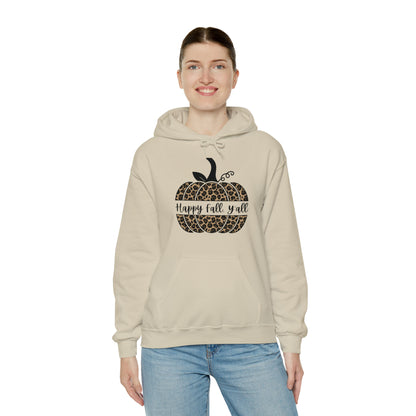 Happy Fall Y'all Hooded Unisex Hooded Sweatshirt | DTG, Hoodies, Men's Clothing, Regular fit, Unisex, Women's Clothing