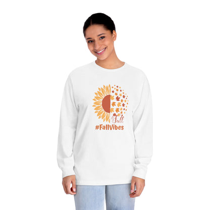 Fall Vibes Long Sleeve Unisex Classic Long Sleeve T-Shirt | Cotton, DTG, Long Sleeves, Men's Clothing, Unisex, Women's Clothing