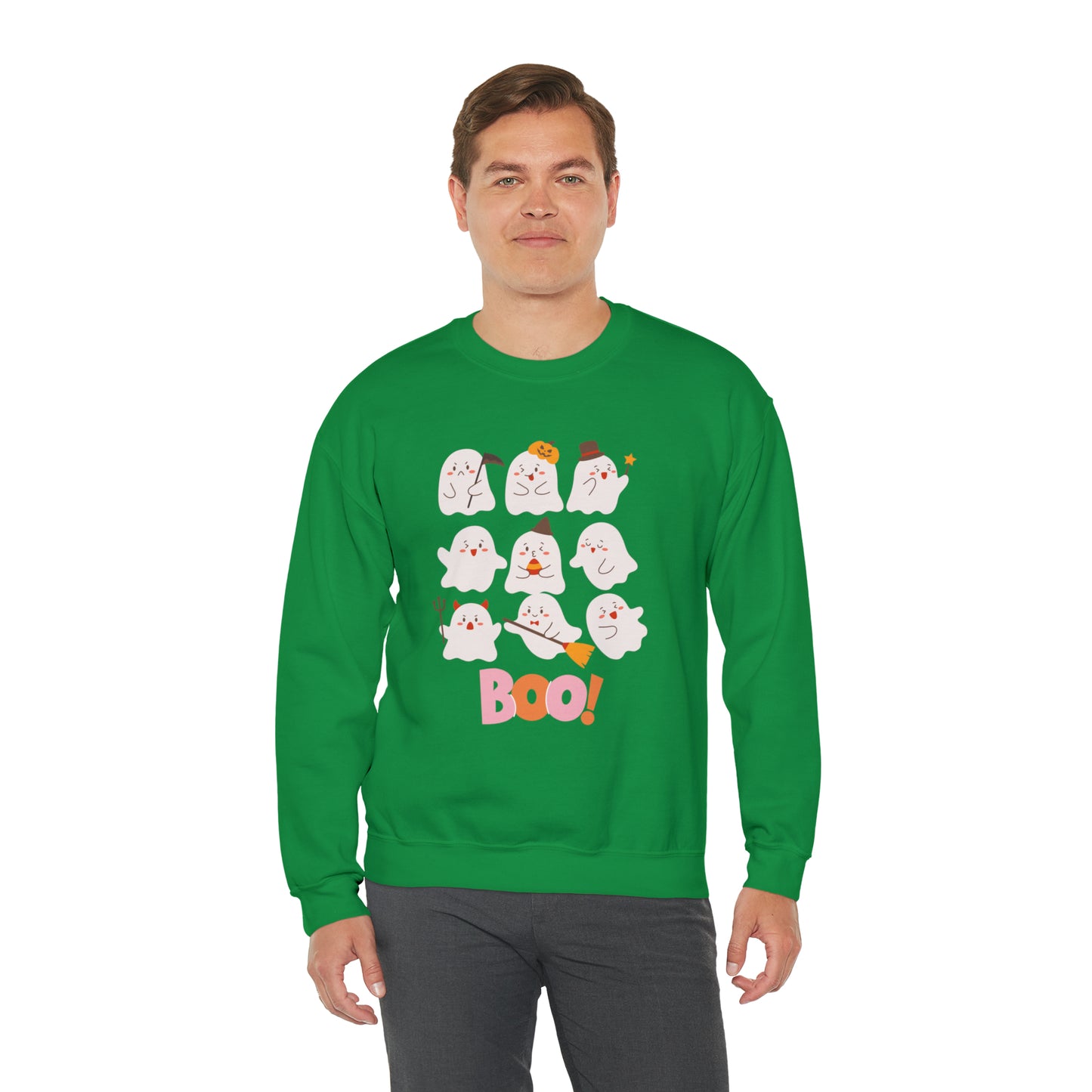 Boo! Unisex Crewneck Sweatshirt | Crew neck, DTG, Men's Clothing, Regular fit, Sweatshirts, Unisex, Valentine's Day Picks, Women's Clothing