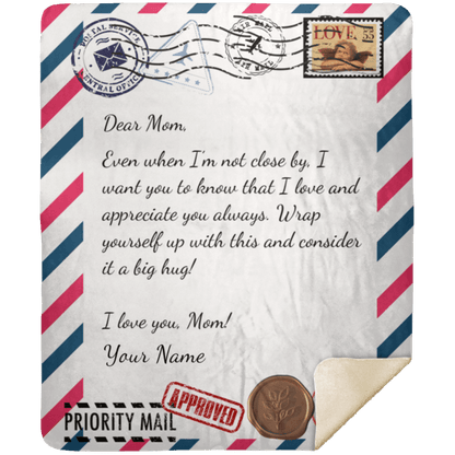 Letter For Mom Personalized Blanket