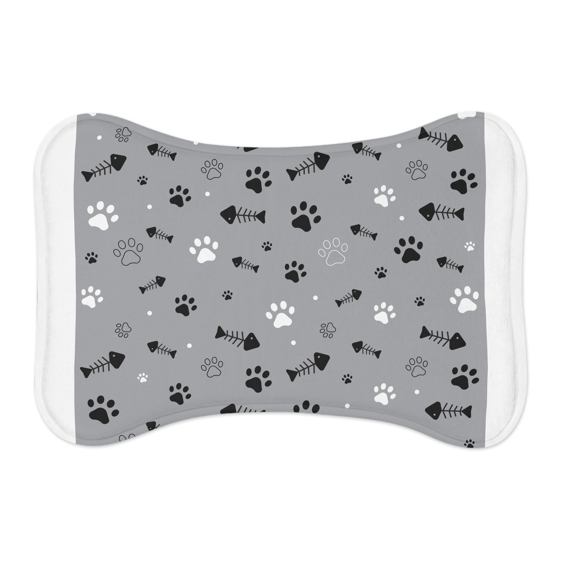 Pet Feeding Mats Paw Fish Bone Design | Accessories, Cat, Cats, dog, Dogs, Indoor, Pet, Pets, Sublimation