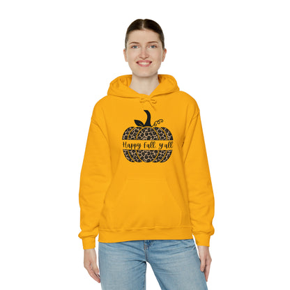 Happy Fall Y'all Hooded Unisex Hooded Sweatshirt | DTG, Hoodies, Men's Clothing, Regular fit, Unisex, Women's Clothing