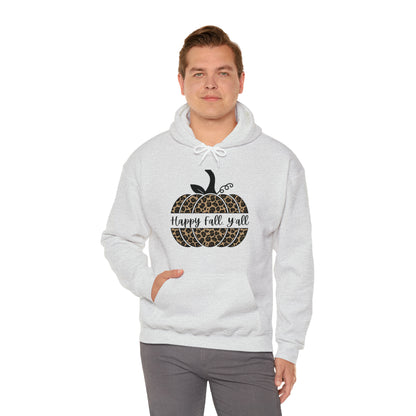 Happy Fall Y'all Hooded Unisex Hooded Sweatshirt | DTG, Hoodies, Men's Clothing, Regular fit, Unisex, Women's Clothing