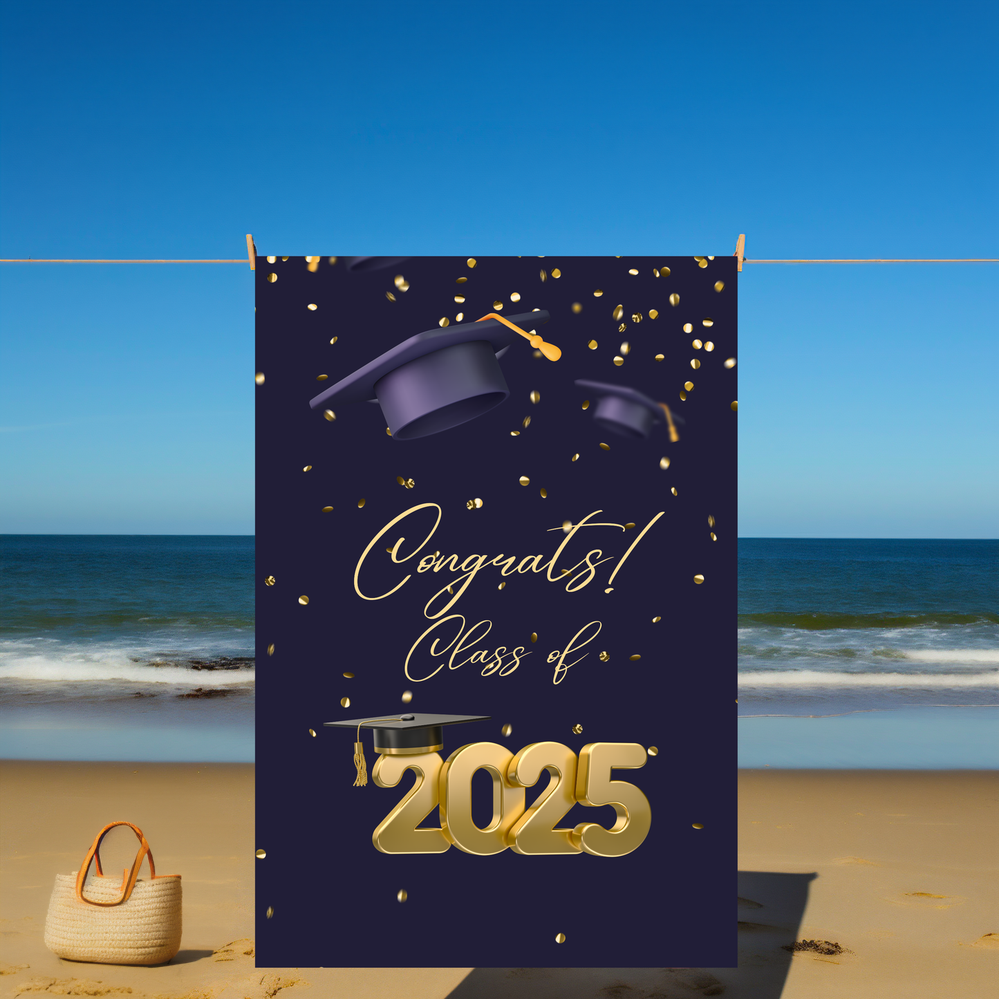 Congrats Class of 2025 Beach Towel