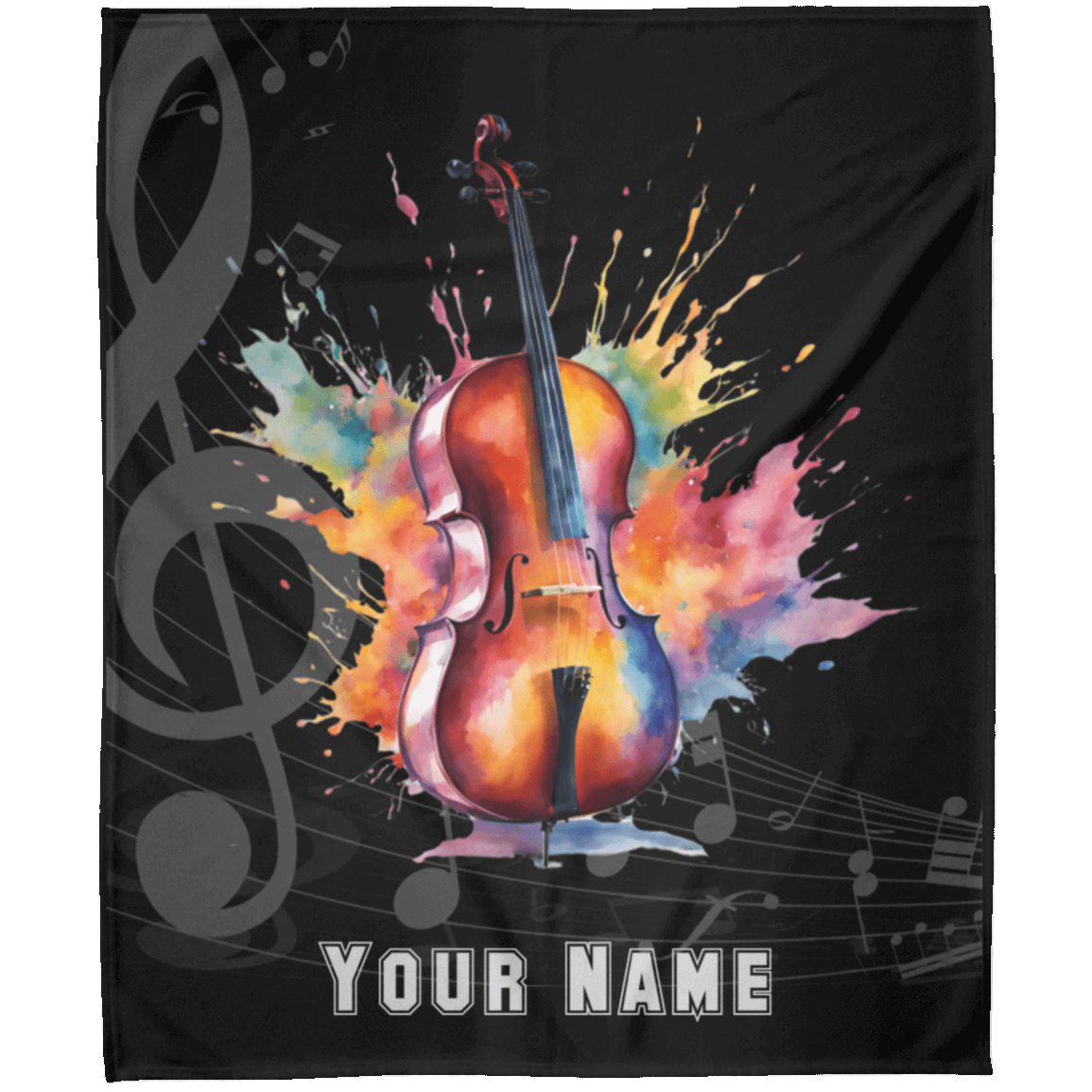 Personalized Cello Blanket