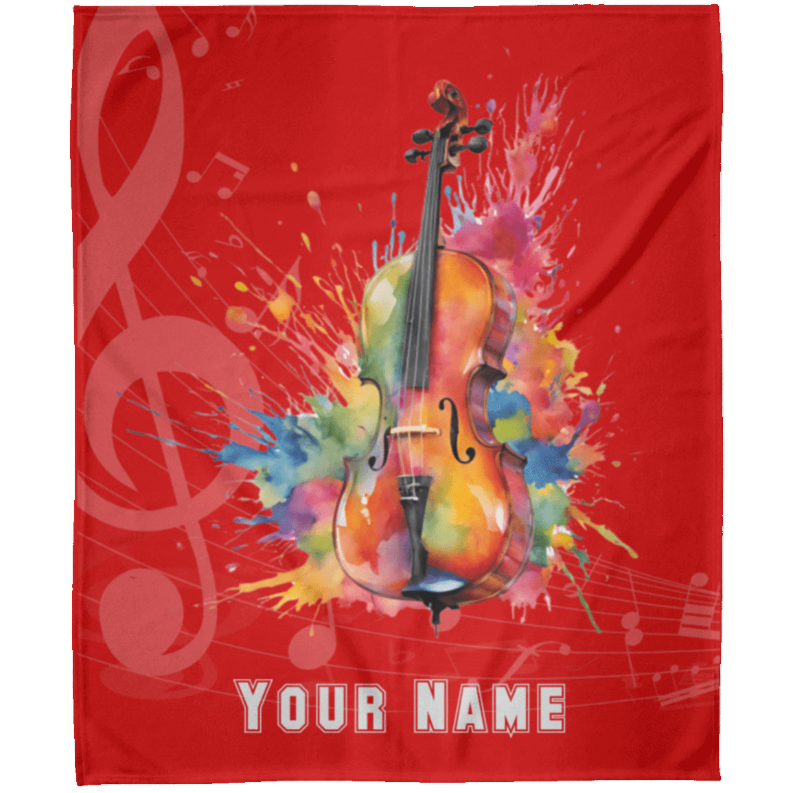 Personalized Cello Blanket