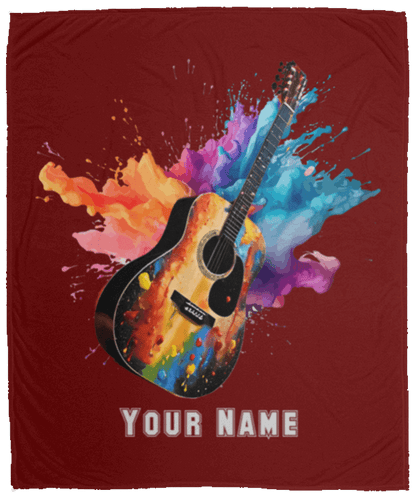 Personalized Acoustic Guitar Blanket