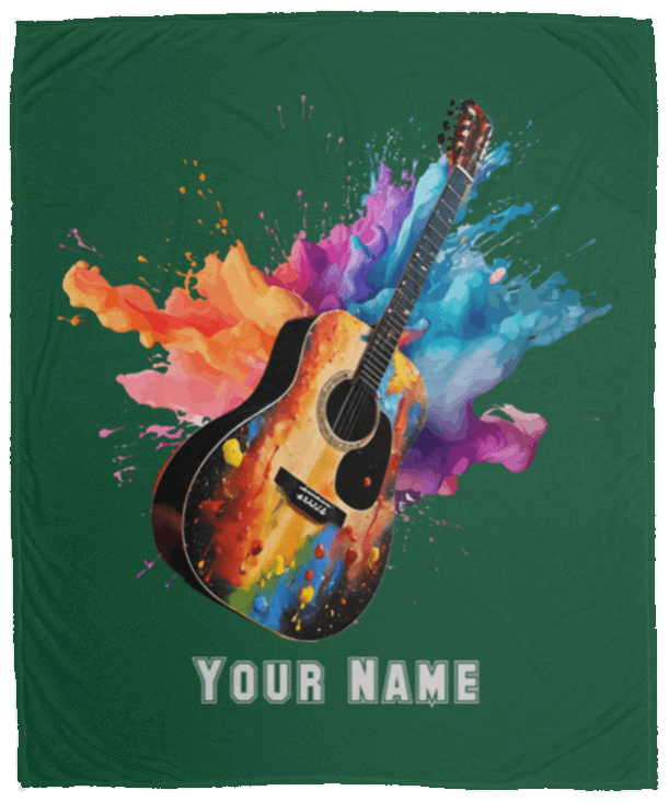 Personalized Acoustic Guitar Blanket