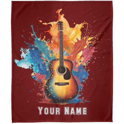 Personalized Acoustic Guitar Blanket